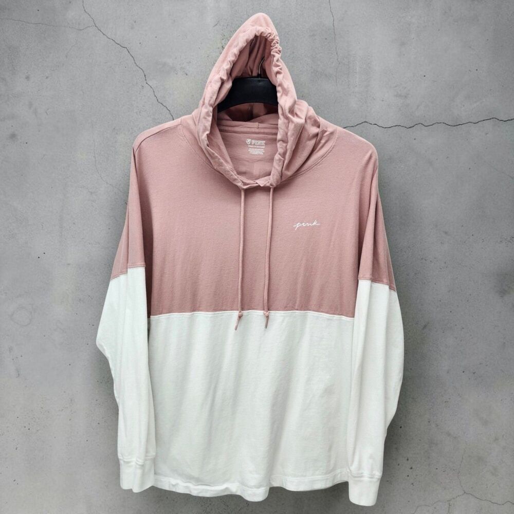 Victorias Secret VS PINK Pullover Hoodie T-Shirt Tee Womens XL Athleisure Y2K
